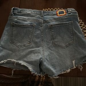 Mother Denim shorts. Frayed hem. Size 29.